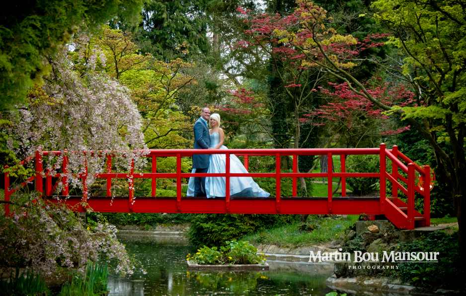 Wedding Couple on the Bridge at Sopwell House